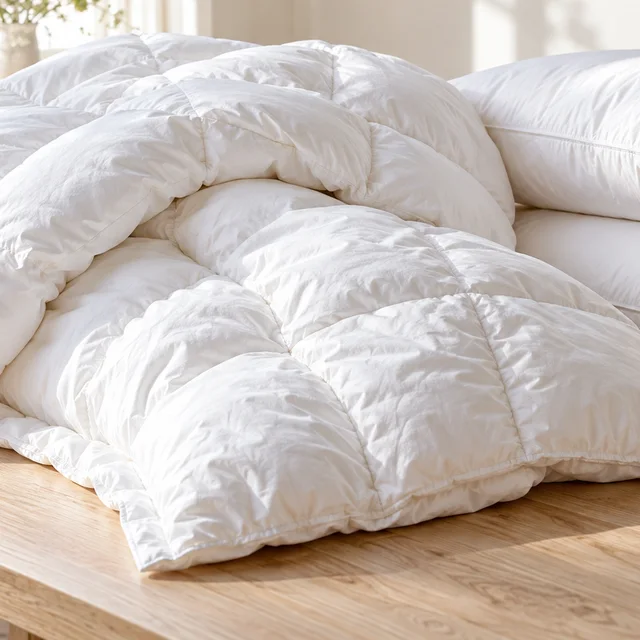 Frisch gereinigte Daunendecke